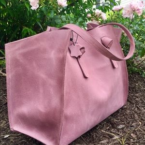 Italian leather tote, unbranded, new , handmade